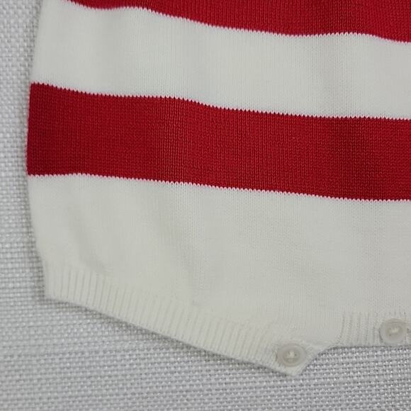 Hope & Henry Nautical Stripes July 4th Knit Tank Bubble Romper 3-6M - Picture 5 of 12